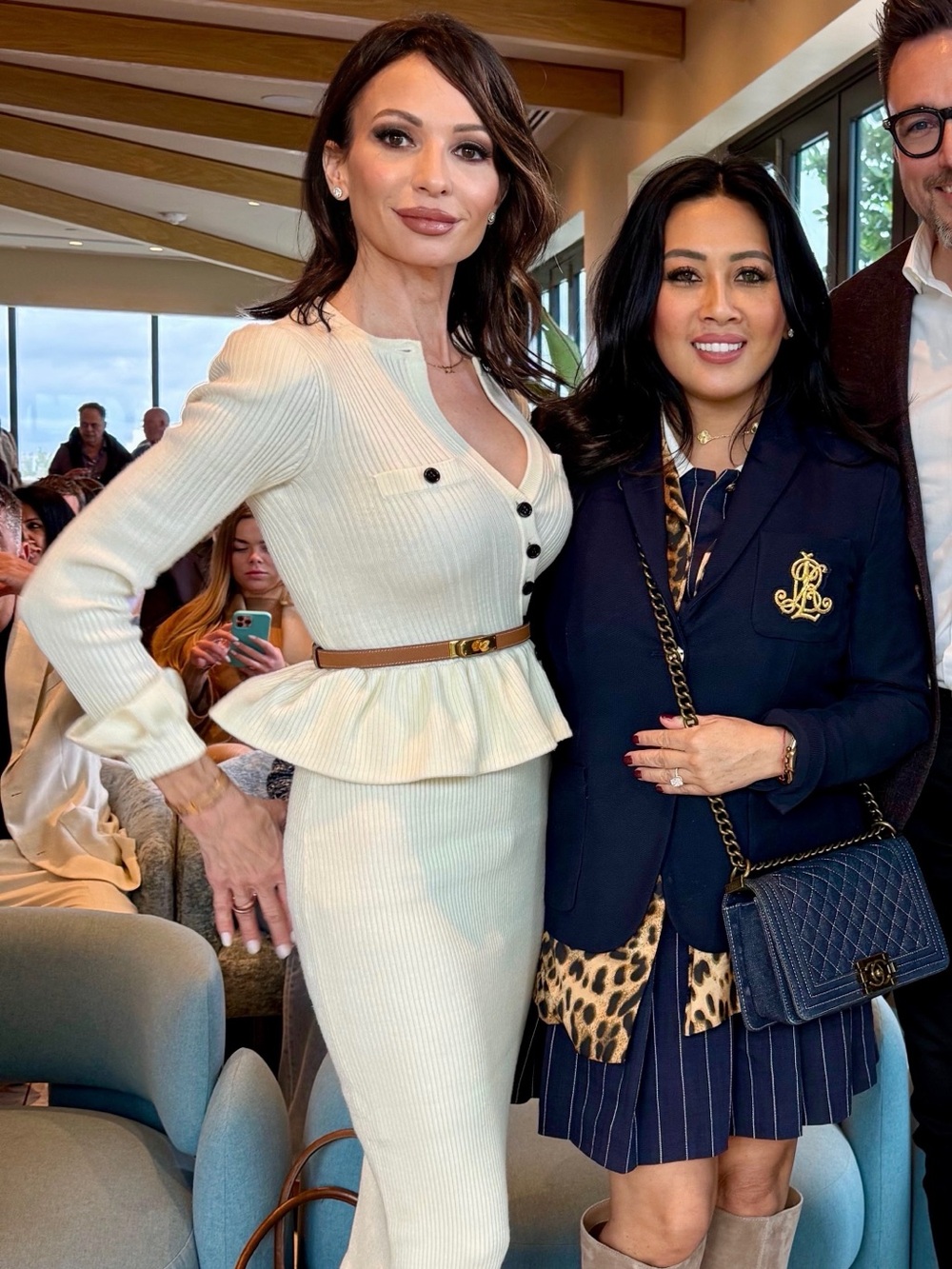 Women's Cream Ribbed Peplum Knit Jacket